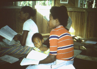 Child and mom in class