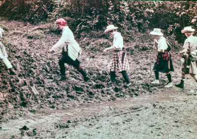 Hikers in the mud