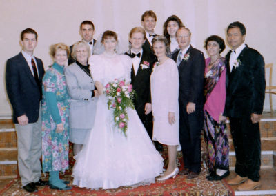 Overseas family at David and Tanya's wedding